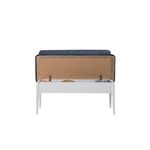 Casa si Gradina - Mobilier - Organizare si depozitare - Bancute - Banca cu spatiu de depozitare, Hanah Home, melamina, alb si albastru inchis, 110x40x85 cm - Infinity.ro