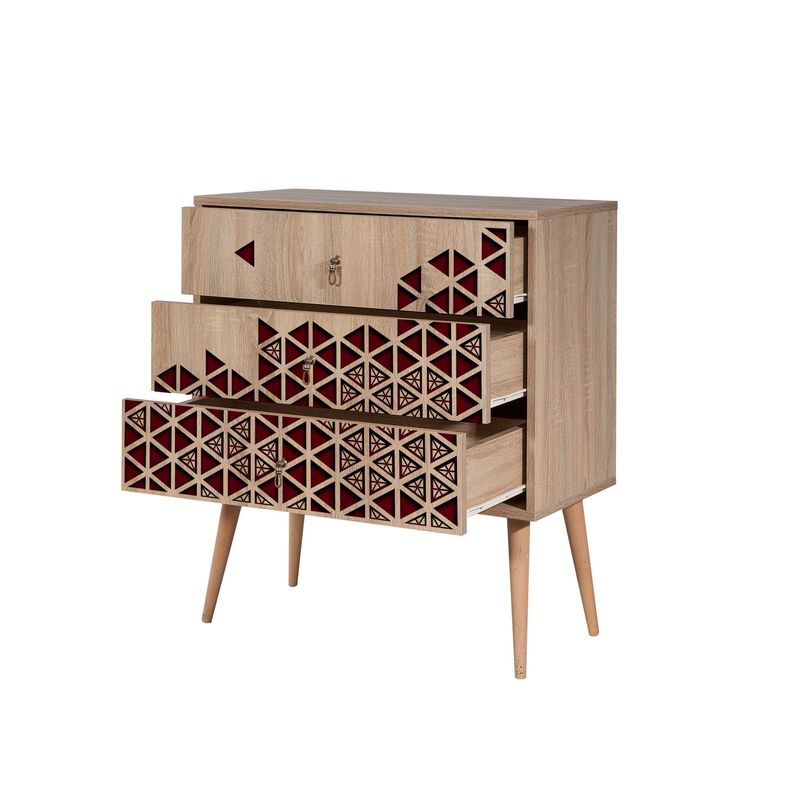 Casa si Gradina - Mobilier - Comode si corpuri - Comode - Comoda, Hanah Home, pal melaminat, stejar sonoma, 80x40x90 cm, 869VEL3430 - Infinity.ro