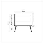 Casa si Gradina - Mobilier - Comode si corpuri - Comode - Comoda, Hanah Home, pal melaminat, stejar sonoma, 80x40x90 cm, 869VEL3430 - Infinity.ro