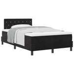 Casa si Gradina - Mobilier - Paturi si accesorii - Paturi - Pat box spring cu saltea, negru, dublu mic, catifea - Infinity.ro