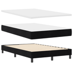Casa si Gradina - Mobilier - Paturi si accesorii - Paturi - Pat box spring cu saltea, negru, dublu mic, catifea - Infinity.ro