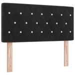 Casa si Gradina - Mobilier - Paturi si accesorii - Paturi - Pat box spring cu saltea, negru, dublu mic, catifea - Infinity.ro