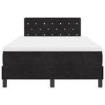 Casa si Gradina - Mobilier - Paturi si accesorii - Paturi - Pat box spring cu saltea, negru, dublu mic, catifea - Infinity.ro