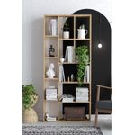 Casa si Gradina - Mobilier - Biblioteci si rafturi - Biblioteci - Biblioteca, Hanah Home, pal melaminat, stejar safir, 75x18x170 cm - Infinity.ro