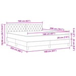 Casa si Gradina - Mobilier - Paturi si accesorii - Paturi - Pat box spring cu saltea, albastru inchis, 160x200 cm, catifea - Infinity.ro