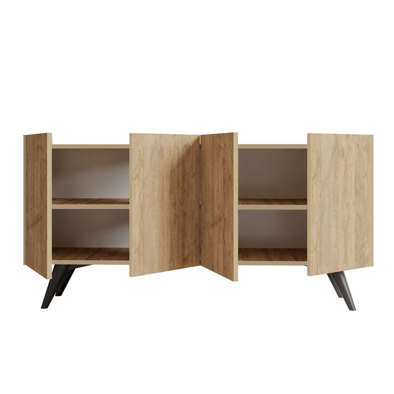 Casa si Gradina - Mobilier - Comode si corpuri - Console - Consola, Hanah Home, PAL melaminat, stejar, 150x76x40 cm - Infinity.ro