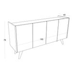 Casa si Gradina - Mobilier - Comode si corpuri - Console - Consola, Hanah Home, PAL melaminat, stejar, 150x76x40 cm - Infinity.ro