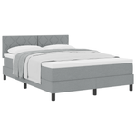 Casa si Gradina - Mobilier - Paturi si accesorii - Paturi - Pat cu saltea gri deschis 140x190 cm din tesatura - Infinity.ro