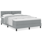 Casa si Gradina - Mobilier - Paturi si accesorii - Paturi - Pat cu saltea gri deschis 140x190 cm din tesatura - Infinity.ro