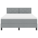 Casa si Gradina - Mobilier - Paturi si accesorii - Paturi - Pat cu saltea gri deschis 140x190 cm din tesatura - Infinity.ro