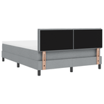 Casa si Gradina - Mobilier - Paturi si accesorii - Paturi - Pat cu saltea gri deschis 140x190 cm din tesatura - Infinity.ro