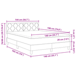 Casa si Gradina - Mobilier - Paturi si accesorii - Paturi - Pat cu saltea gri deschis 140x190 cm din tesatura - Infinity.ro