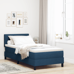 Casa si Gradina - Mobilier - Paturi si accesorii - Paturi - Pat cu arcuri cu saltea Albastra 100x200 cm Tesatura - Infinity.ro