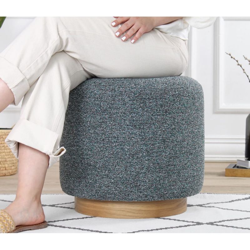 Casa si Gradina - Mobilier - Scaune si fotolii - Tabureti - Puf, Atelier Del Sofa, bumbac si in, gri, 45x42 cm - Infinity.ro