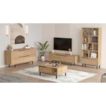 Casa si Gradina - Mobilier - Seturi de mobilier - Seturi living - Set mobilier living, Hanah Home, pal melaminat, stejar, picioare metalice, 956LCS2538 - Infinity.ro