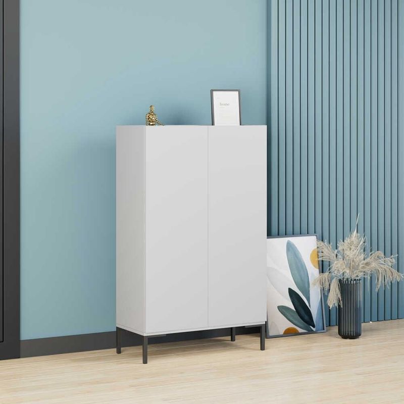 Casa si Gradina - Mobilier - Dulapuri si sifoniere - Dulapuri - Dulap multifunctional, Hanah Home, pal melaminat, alb, 72x34x119 cm - Infinity.ro