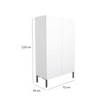 Casa si Gradina - Mobilier - Dulapuri si sifoniere - Dulapuri - Dulap multifunctional, Hanah Home, pal melaminat, alb, 72x34x119 cm - Infinity.ro