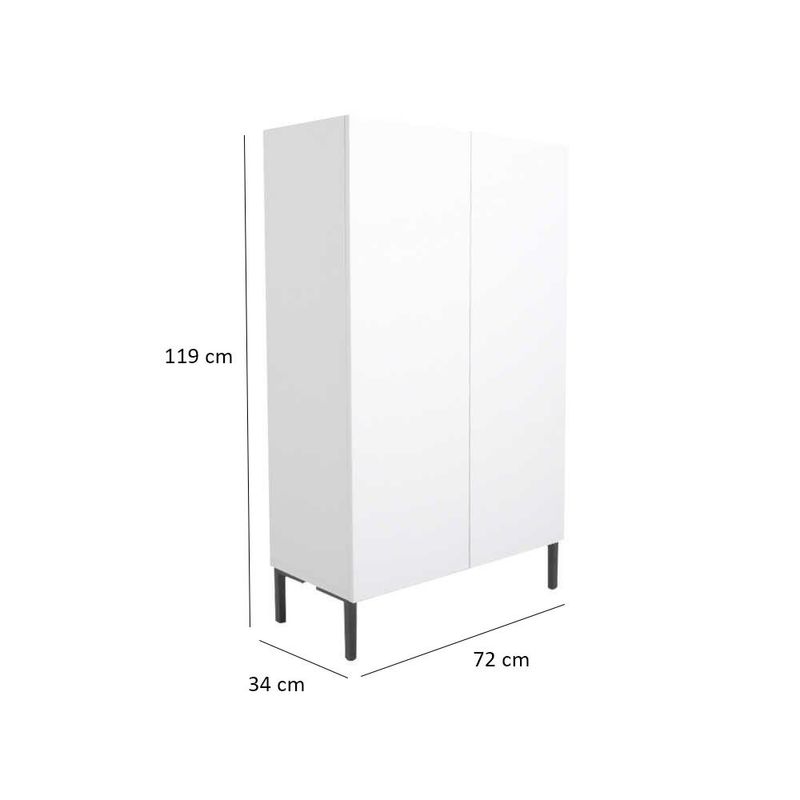 Casa si Gradina - Mobilier - Dulapuri si sifoniere - Dulapuri - Dulap multifunctional, Hanah Home, pal melaminat, alb, 72x34x119 cm - Infinity.ro