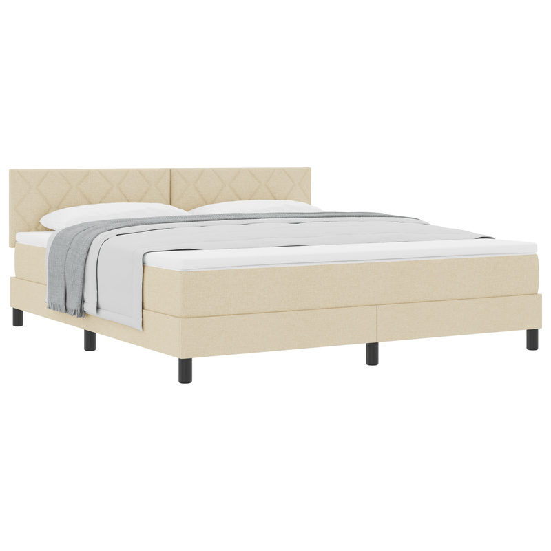 Casa si Gradina - Mobilier - Paturi si accesorii - Paturi - Pat cu arcuri si saltea Bej 180x200 cm - Infinity.ro
