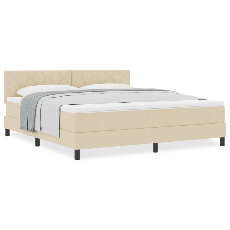 Casa si Gradina - Mobilier - Paturi si accesorii - Paturi - Pat cu arcuri si saltea Bej 180x200 cm - Infinity.ro
