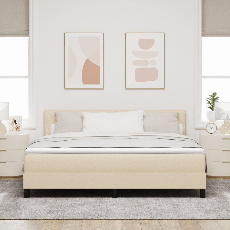 Casa si Gradina - Mobilier - Paturi si accesorii - Paturi - Pat cu arcuri si saltea Bej 180x200 cm - Infinity.ro