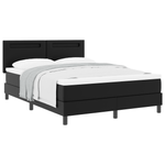Casa si Gradina - Mobilier - Paturi si accesorii - Paturi - Pat cu suport  cu saltea neagra 140x200 cm din piele sintetica - Infinity.ro