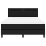 Casa si Gradina - Mobilier - Paturi si accesorii - Paturi - Pat cu suport  cu saltea neagra 140x200 cm din piele sintetica - Infinity.ro