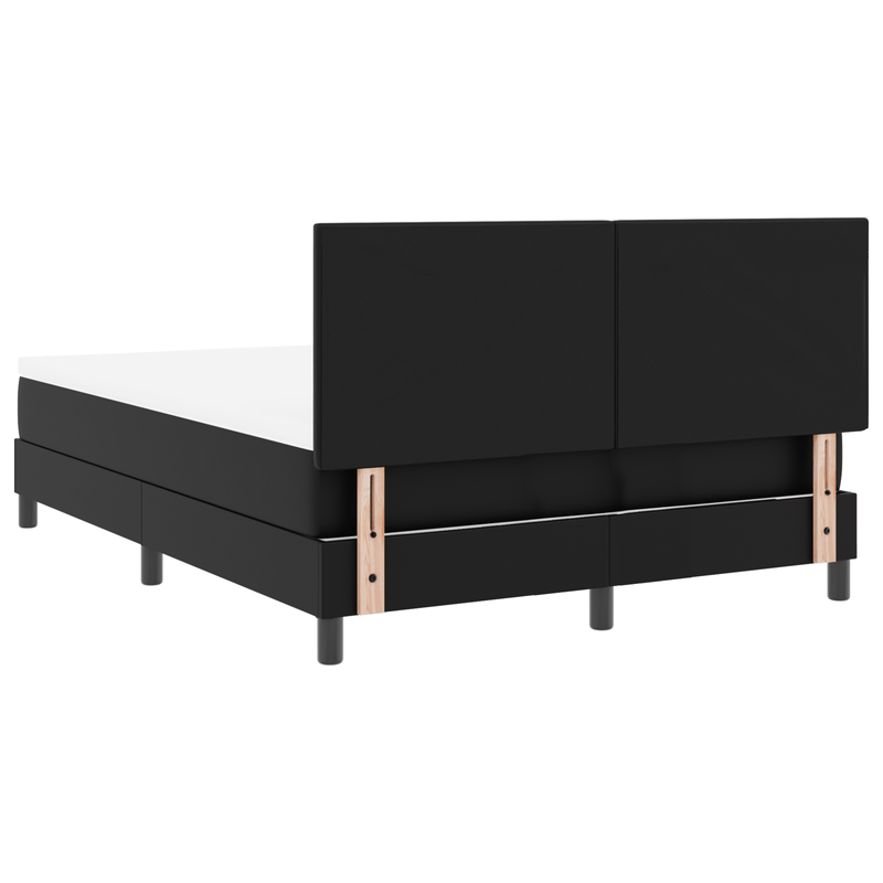 Casa si Gradina - Mobilier - Paturi si accesorii - Paturi - Pat cu suport  cu saltea neagra 140x200 cm din piele sintetica - Infinity.ro