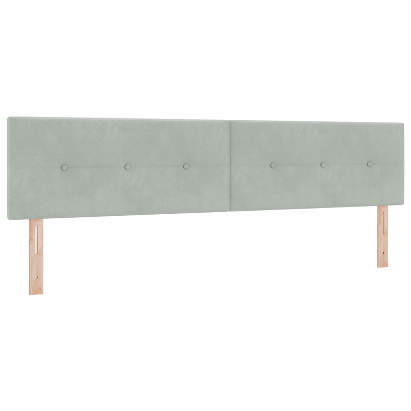 Casa si Gradina - Mobilier - Paturi si accesorii - Paturi - Pat box spring cu saltea, gri deschis, 200x200 cm, catifea - Infinity.ro