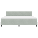Casa si Gradina - Mobilier - Paturi si accesorii - Paturi - Pat box spring cu saltea, gri deschis, 200x200 cm, catifea - Infinity.ro