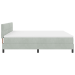 Casa si Gradina - Mobilier - Paturi si accesorii - Paturi - Pat box spring cu saltea, gri deschis, 200x200 cm, catifea - Infinity.ro