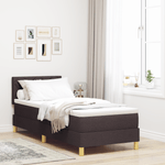 Casa si Gradina - Mobilier - Paturi si accesorii - Paturi - Pat cu arcuri cu saltea maro inchis 80x200 cm tesatura - Infinity.ro