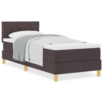 Casa si Gradina - Mobilier - Paturi si accesorii - Paturi - Pat cu arcuri cu saltea maro inchis 80x200 cm tesatura - Infinity.ro