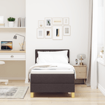 Casa si Gradina - Mobilier - Paturi si accesorii - Paturi - Pat cu arcuri cu saltea maro inchis 80x200 cm tesatura - Infinity.ro