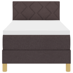 Casa si Gradina - Mobilier - Paturi si accesorii - Paturi - Pat cu arcuri cu saltea maro inchis 80x200 cm tesatura - Infinity.ro
