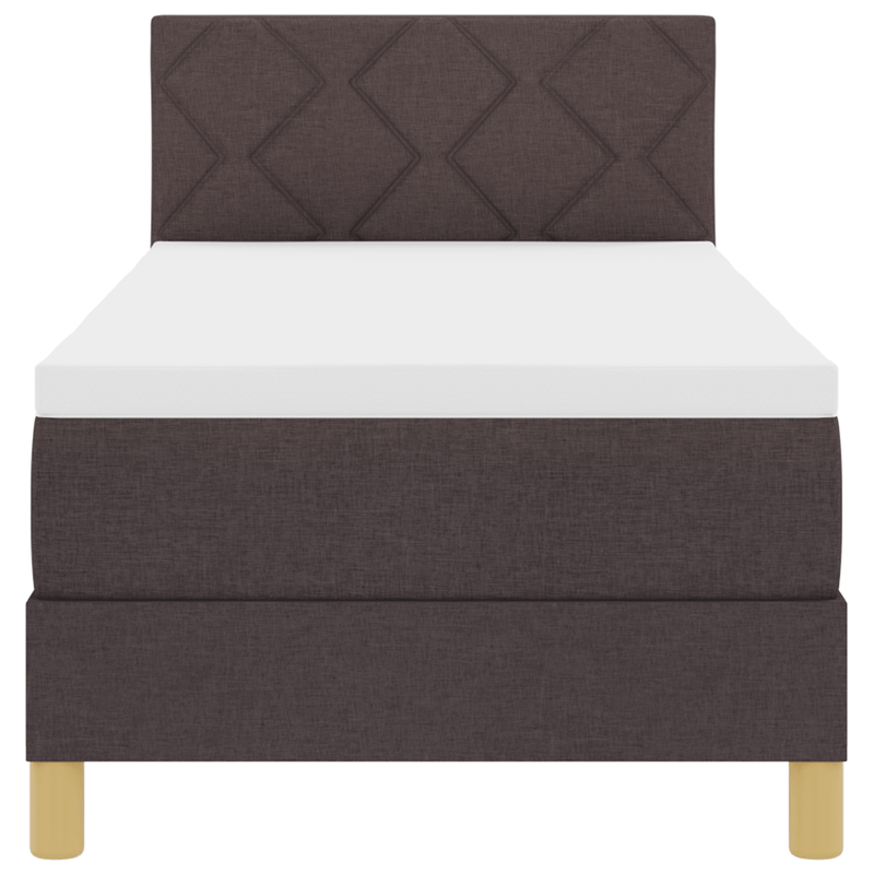 Casa si Gradina - Mobilier - Paturi si accesorii - Paturi - Pat cu arcuri cu saltea maro inchis 80x200 cm tesatura - Infinity.ro