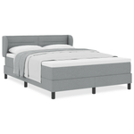 Casa si Gradina - Mobilier - Paturi si accesorii - Paturi - Pat cu arcuri cu saltea Gri deschis 140x190 cm Textile - Infinity.ro