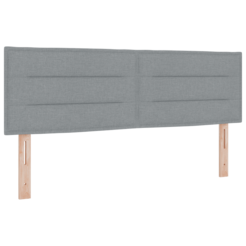 Casa si Gradina - Mobilier - Paturi si accesorii - Paturi - Pat cu arcuri cu saltea Gri deschis 140x190 cm Textile - Infinity.ro