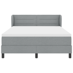Casa si Gradina - Mobilier - Paturi si accesorii - Paturi - Pat cu arcuri cu saltea Gri deschis 140x190 cm Textile - Infinity.ro