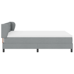 Casa si Gradina - Mobilier - Paturi si accesorii - Paturi - Pat cu arcuri cu saltea Gri deschis 140x190 cm Textile - Infinity.ro