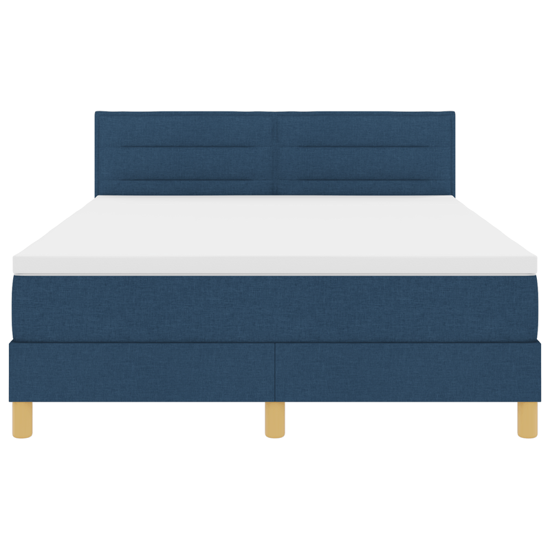 Casa si Gradina - Mobilier - Paturi si accesorii - Paturi - Pat cu arcuri cu saltea Albastru 140x200 cm Tesatura - Infinity.ro