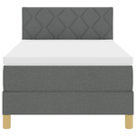 Casa si Gradina - Mobilier - Paturi si accesorii - Paturi - Pat cu arcuri gri inchis 90x190 cm din tesatura - Infinity.ro