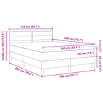 Casa si Gradina - Mobilier - Paturi si accesorii - Paturi - Pat cu arcuri cu saltea Albastru 140x200 cm Tesatura - Infinity.ro