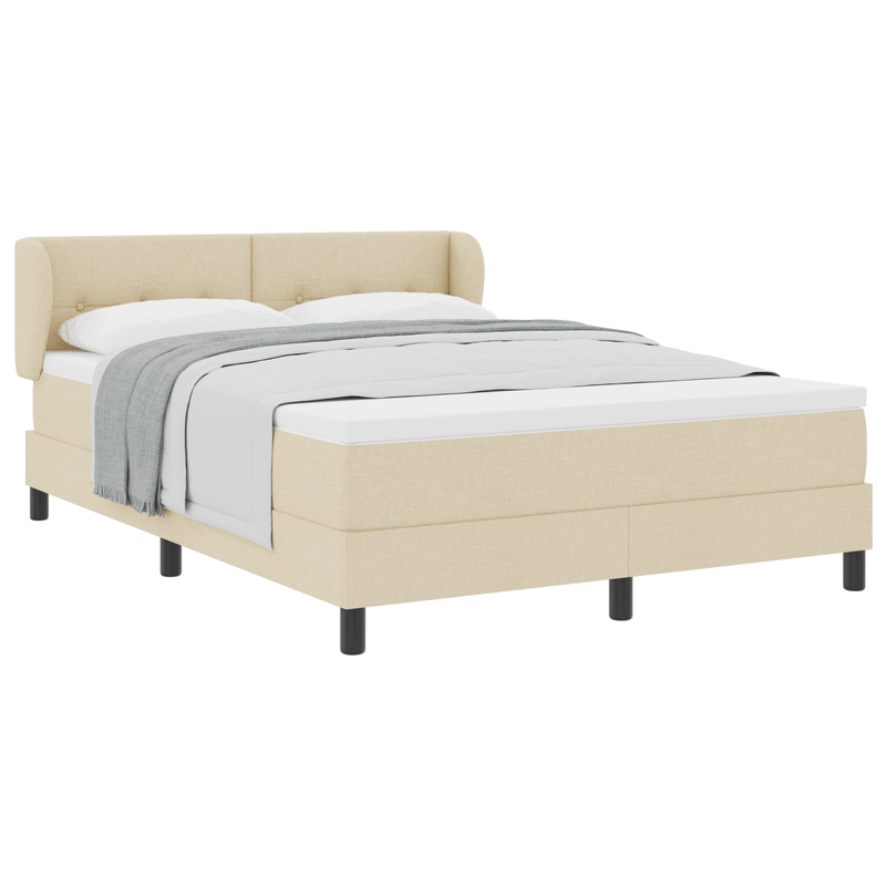 Casa si Gradina - Mobilier - Paturi si accesorii - Paturi - Pat cu saltea  Crem 140x200 cm Fabric - Infinity.ro