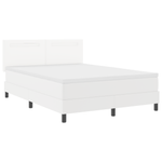 Casa si Gradina - Mobilier - Paturi si accesorii - Paturi - Pat cu arcuri  cu saltea Alb 140x200 cm Piele ecologica - Infinity.ro