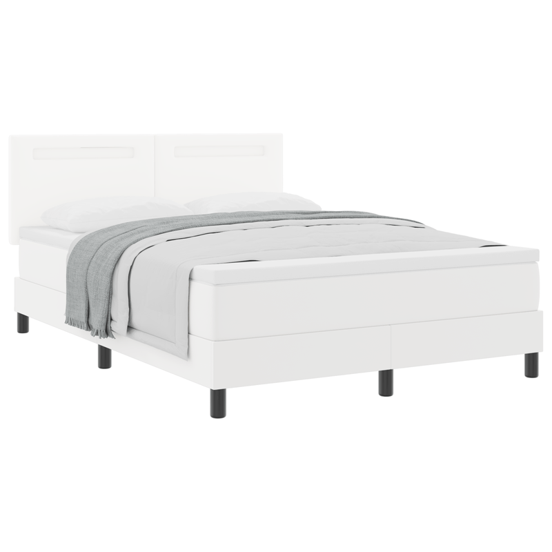 Casa si Gradina - Mobilier - Paturi si accesorii - Paturi - Pat cu arcuri  cu saltea Alb 140x200 cm Piele ecologica - Infinity.ro