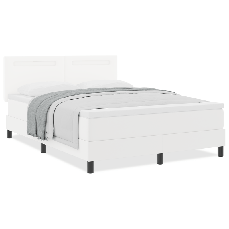Casa si Gradina - Mobilier - Paturi si accesorii - Paturi - Pat cu arcuri  cu saltea Alb 140x200 cm Piele ecologica - Infinity.ro