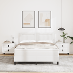 Casa si Gradina - Mobilier - Paturi si accesorii - Paturi - Pat cu arcuri  cu saltea Alb 140x200 cm Piele ecologica - Infinity.ro