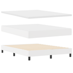 Casa si Gradina - Mobilier - Paturi si accesorii - Paturi - Pat cu arcuri  cu saltea Alb 140x200 cm Piele ecologica - Infinity.ro