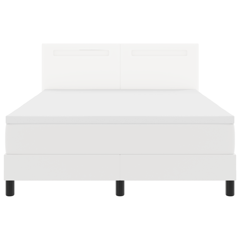 Casa si Gradina - Mobilier - Paturi si accesorii - Paturi - Pat cu arcuri  cu saltea Alb 140x200 cm Piele ecologica - Infinity.ro
